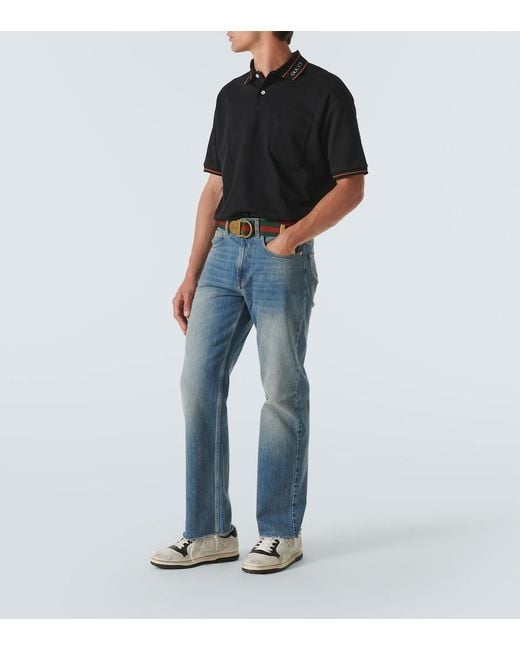 Gucci Black Polo With Logo for men