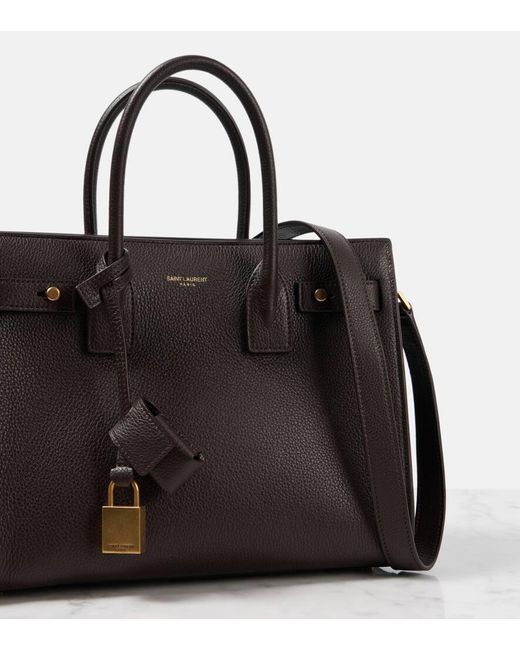 Saint Laurent Black Tote Sac De Jour Baby Aus Leder