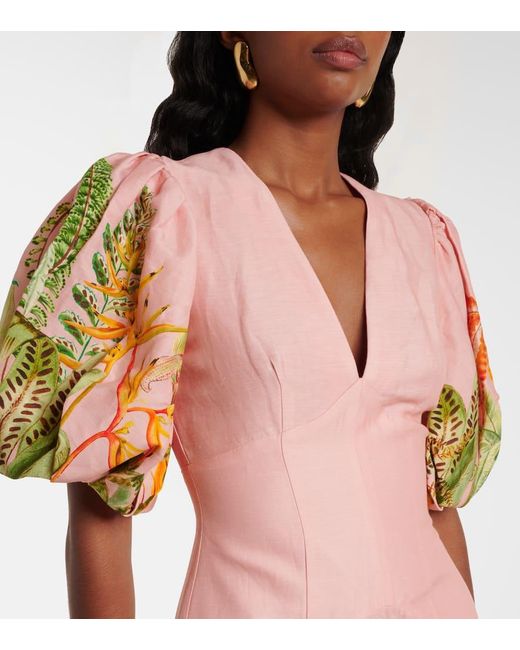 ALÉMAIS Pink Minikleid Papaya Aus Einem Leinengemisch