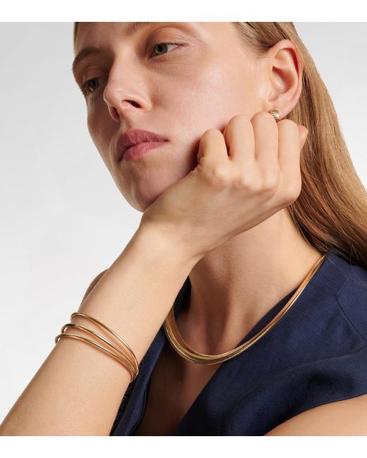 STONE AND STRAND Metallic Liquid Stretch 14Kt Bracelet
