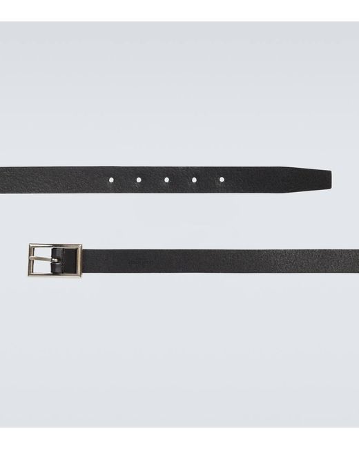 Cinturon De Piel Saint Laurent de hombre de color Black