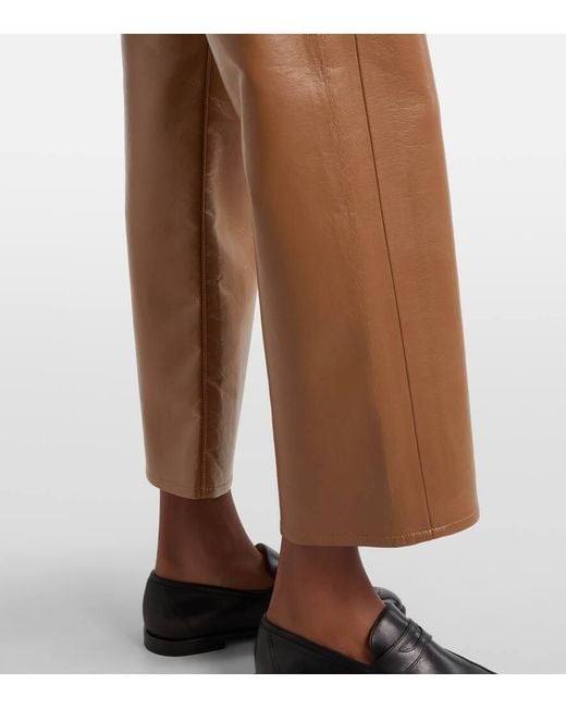 Citizens of Humanity Brown Faye Cropped Straight Pants