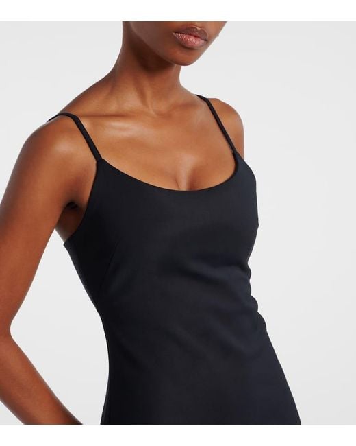Coperni Black Garter Cotton-Blend Jersey Maxi Dress