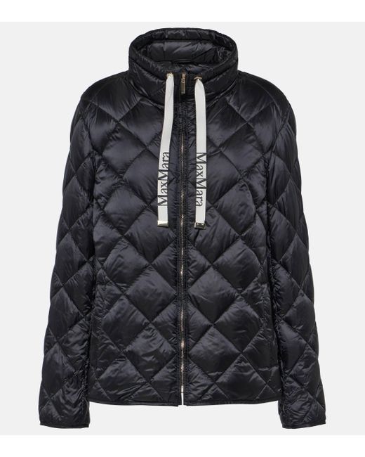 Max Mara Black The Cube Trea Quilted Down Jacket