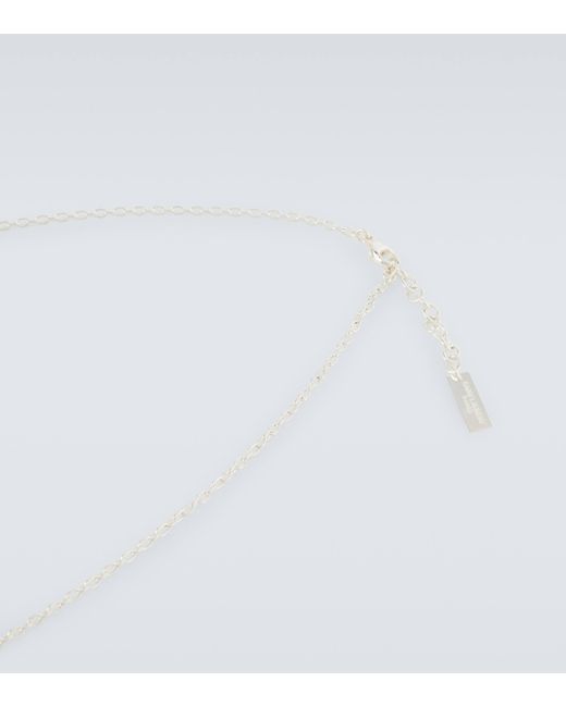Saint Laurent White Shell Necklace for men
