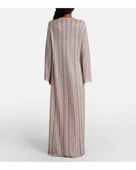 Missoni Natural Striped Lame Gown