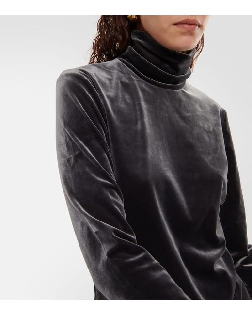 Proenza Schouler White Label Velvet Turtleneck Top in Black Lyst