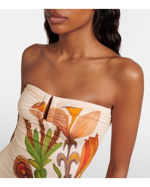 Ulla Johnson White Monterey Maillot Floral Swimsuit