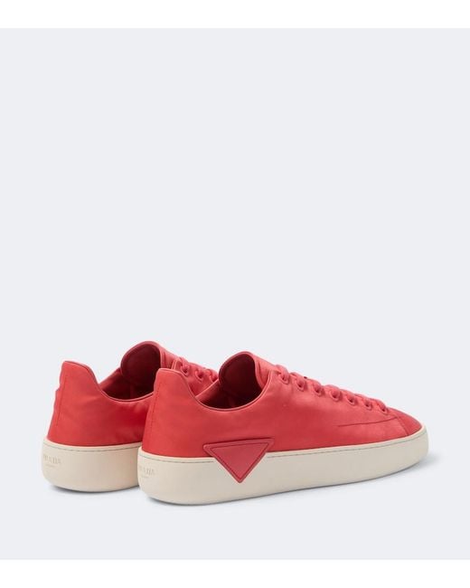 Prada Red Court Re-Nylon Sneakers for men