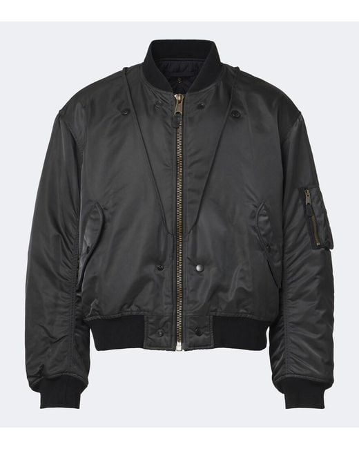 Maison Margiela Black Reversible Bomber Jacket for men