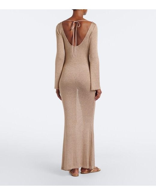 Alexandra Miro Natural Dorian Knitted Maxi Dress