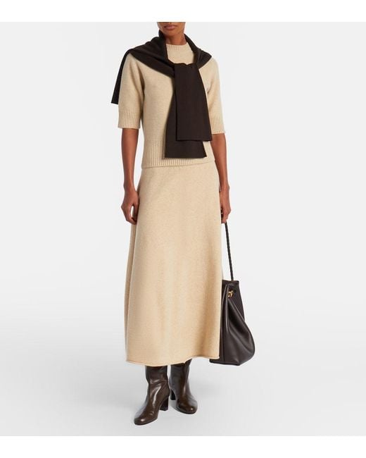 Extreme Cashmere Natural N°374 Lauren Cashmere-Blend Top
