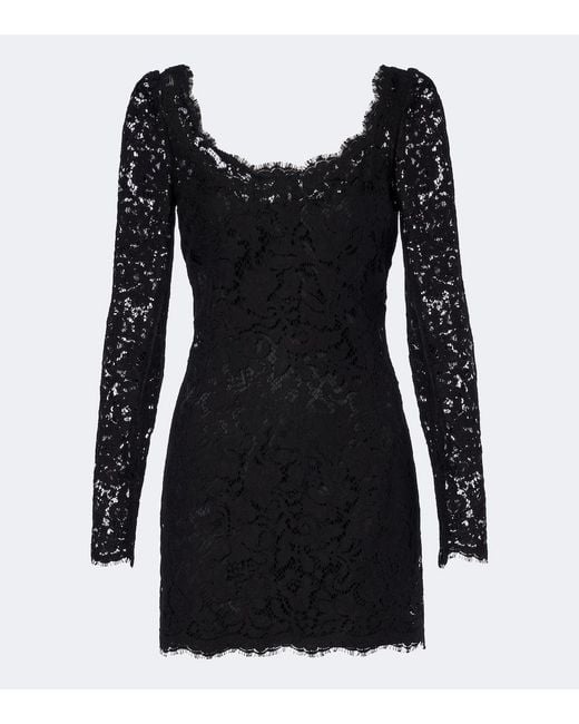 Dolce & Gabbana Black Lace Minidress