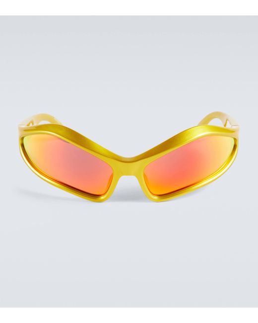 Balenciaga Yellow Havana Sunglasses for men