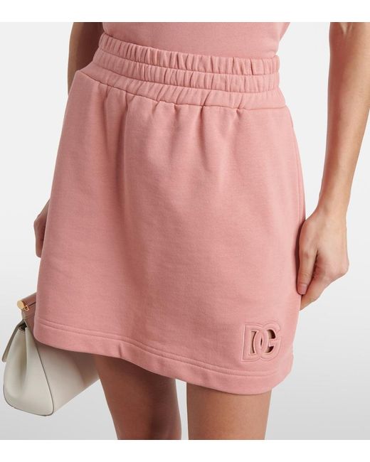 Dolce & Gabbana Pink Cotton Miniskirt