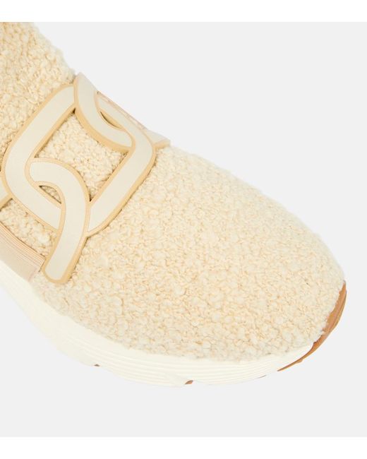 Tod's Natural Teddy Slip-On Sneakers