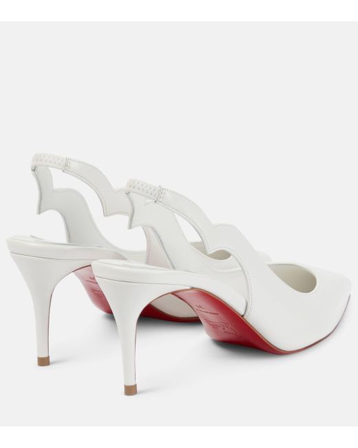 Christian Louboutin White Hot Chick Leather Slingback Pumps