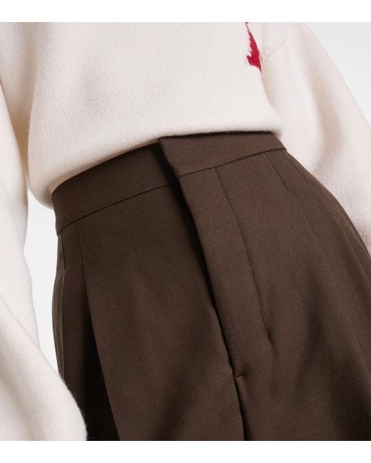 AMI Black Virgin Wool Straight-Leg Pants