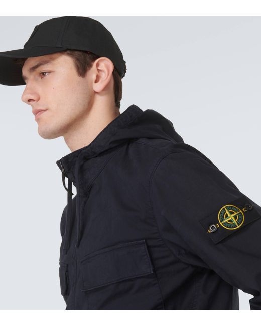 Veste Compass en coton melange Stone Island pour homme en coloris Blue