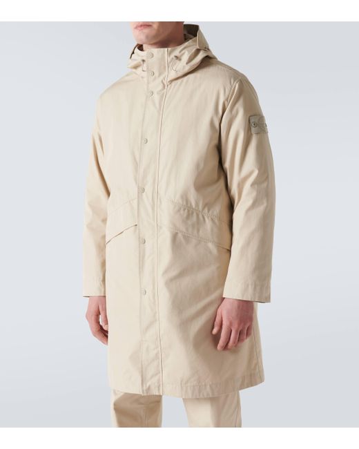 Stone Island Natural Ghost Compass Cotton Gabardine Down Jacket for men