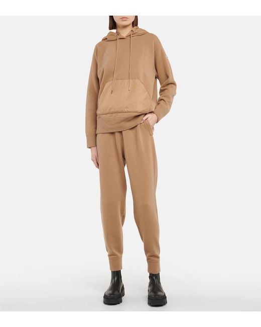 Moncler Natural Wool And Cashmere Sweatpants