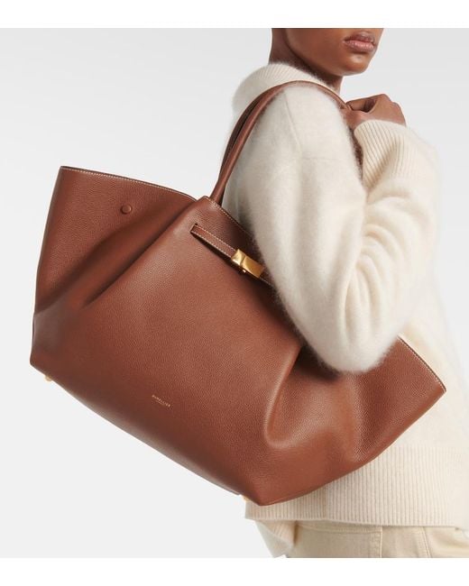 DeMellier London Brown New York Leather Tote Bag