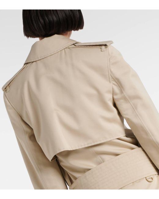 Burberry Natural Cotton And Silk Trench Coat