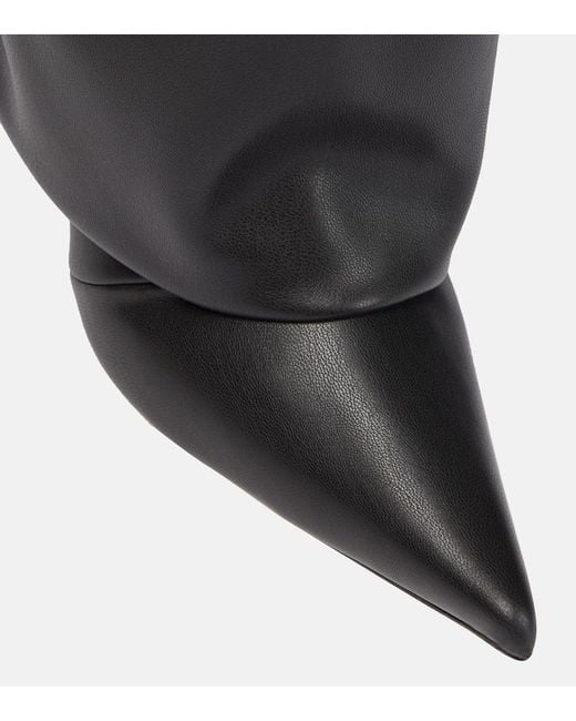 Alexandre Vauthier Black Faux Leather Boots