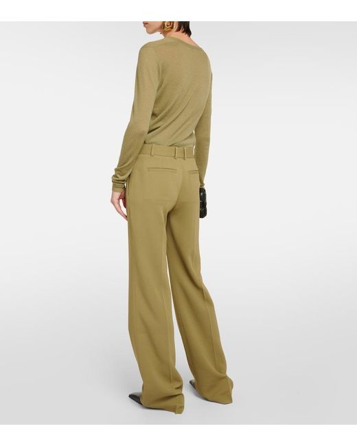 Joseph Green Morissey Mid-Rise Cady Flared Pants