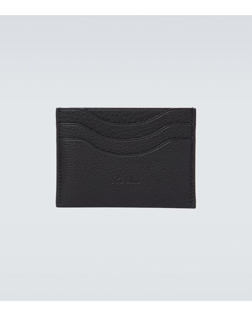 Loro Piana Black Extra Leather Card Holder for men