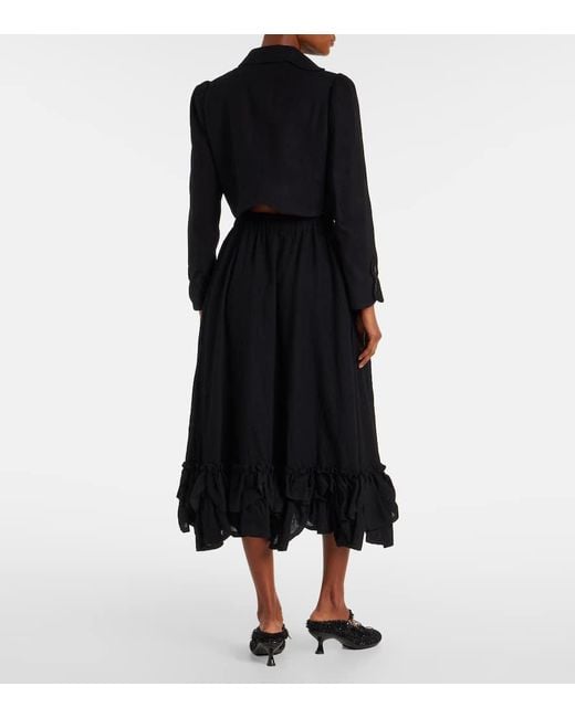 Noir Kei Ninomiya Black Cropped Wool Jacket