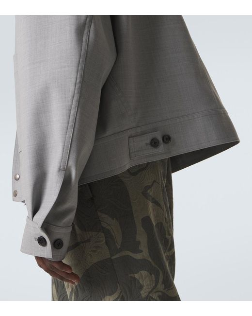 Dries Van Noten Gray Blouson Jacket for men