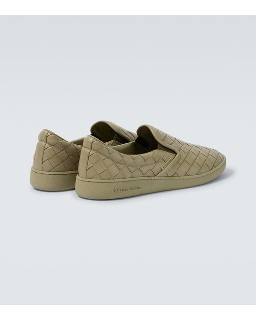 Bottega Veneta Green Sawyer Intrecciato Leather Sneakers for men
