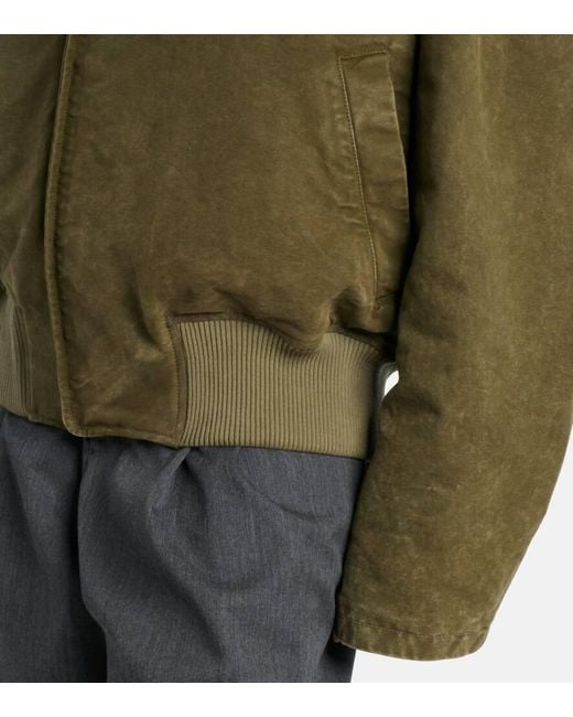 J.W. Anderson Green Oversized Cotton Bomber Jacket