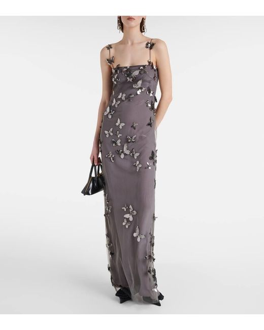 open lace back dress Butterfly-appliqué Mini Dress main image 0