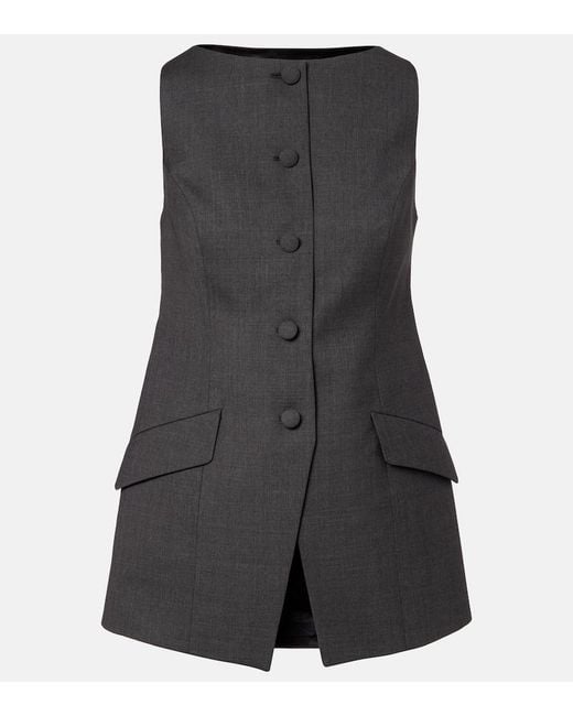 Rohe Black Wool Vest