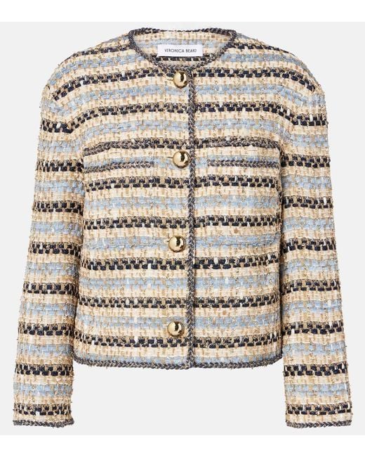 Veronica Beard White Jacke Sumira Aus Tweed