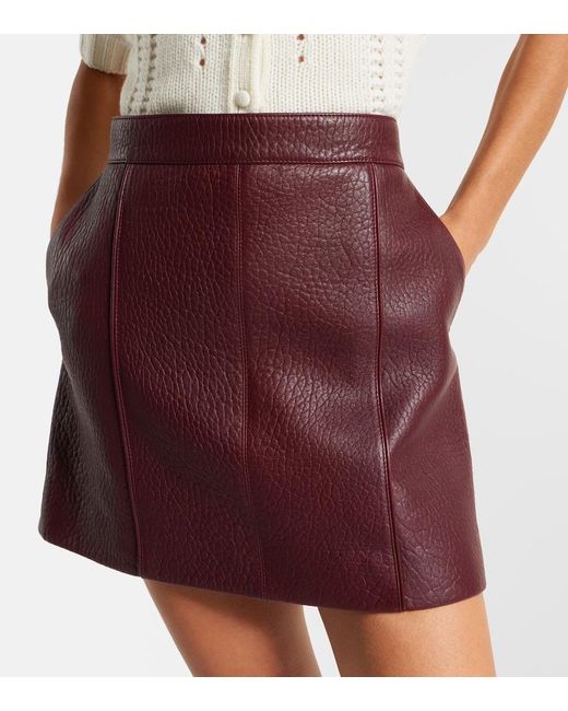Chloé Purple Leather Miniskirt