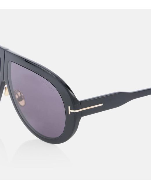 Tom Ford Purple Troy Aviator Sunglasses