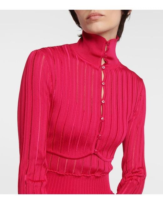 Alaïa Pink Alaïa Crinoline Cardigan