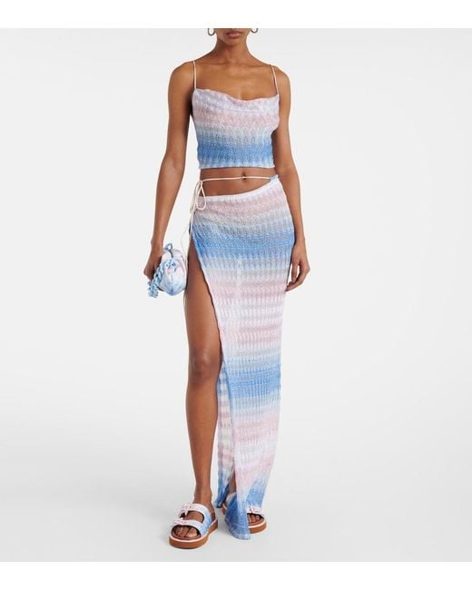 Missoni Blue Gradient Wrap Skirt