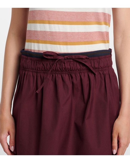 Prada Purple Poplin Midi Skirt
