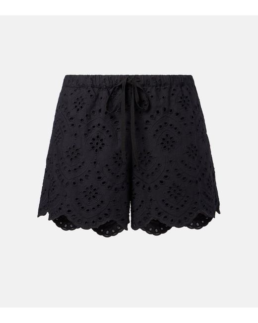 Shorts Cruse De Algodon Poupette de color Black