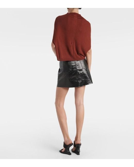 Rick Owens Red Virgin Wool Top