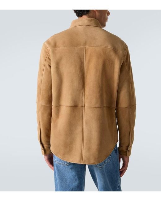 Chaqueta Bento De Ante Con Borrego The Row de hombre de color Brown