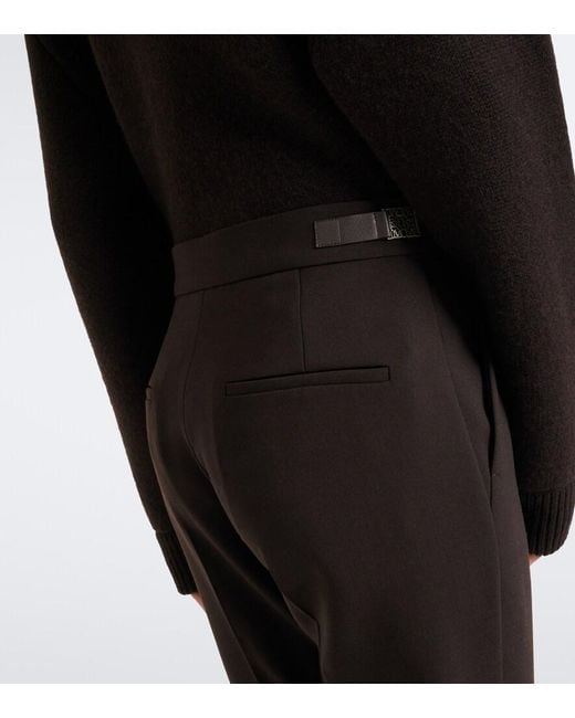 Max Mara Gray Wool-Blend Slim Pants