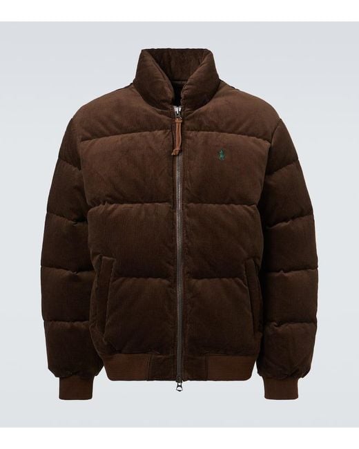 Polo Ralph Lauren Brown Cotton Corduroy Down Jacket for men