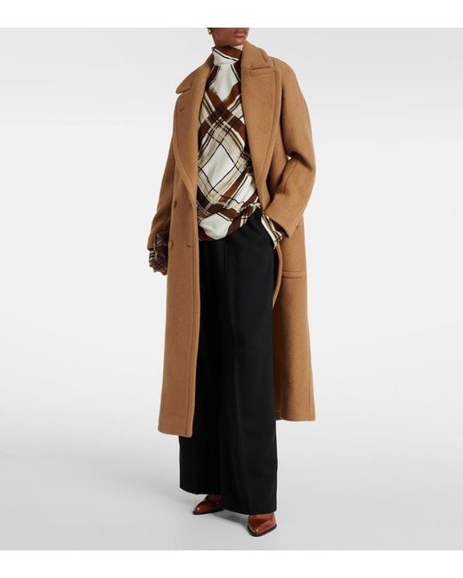 Dries Van Noten Black Wool Straight Pants