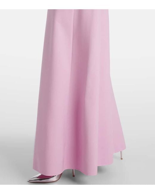 Robe Longue En Laine Melangee Oscar de la Renta en coloris Pink
