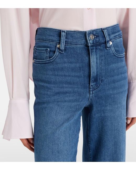 FRAME Blue Le Slim Palazzo Wide-Leg Jeans